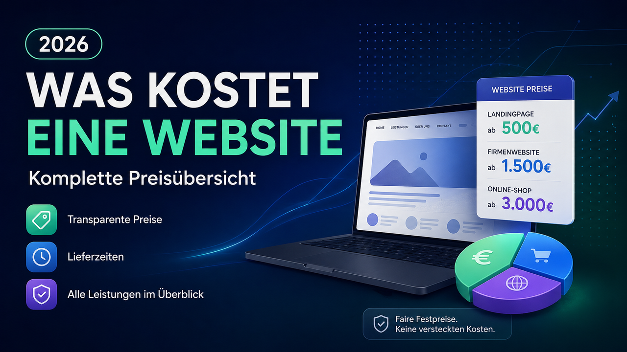 Was kostet eine Website 2026? Komplette Preisübersicht