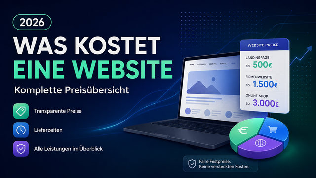 Was kostet eine Website 2026? Komplette Preisübersicht