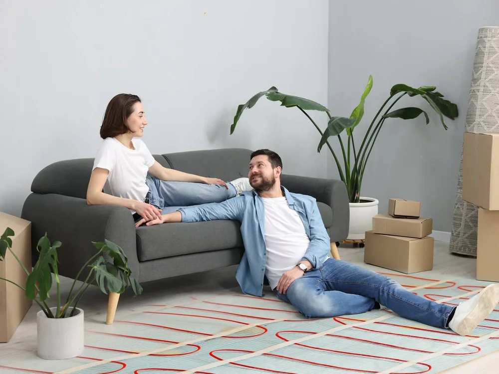 Bodenbelag auf Fußbodenheizung