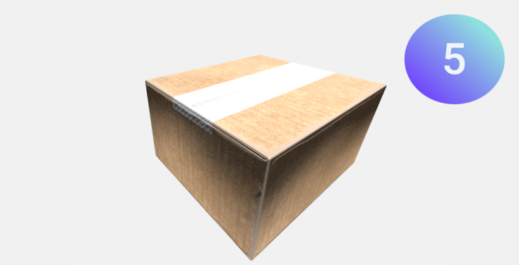 Set of 5 x 3D simple objects