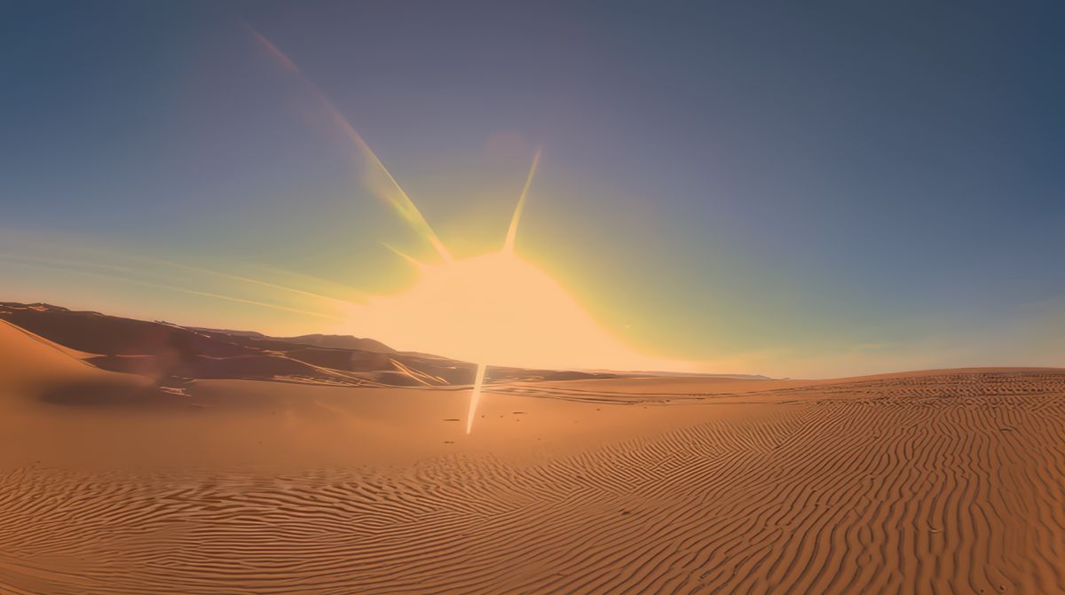 Sunrise over the desert - Meditation step