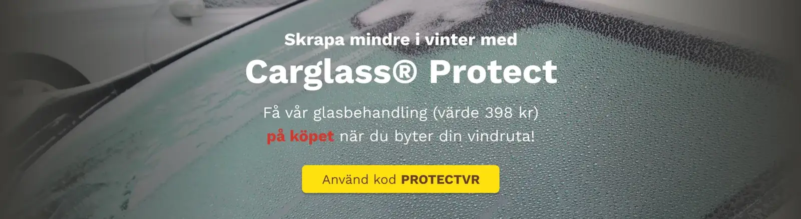 Frozen windscreen with text overlays regarding campaign