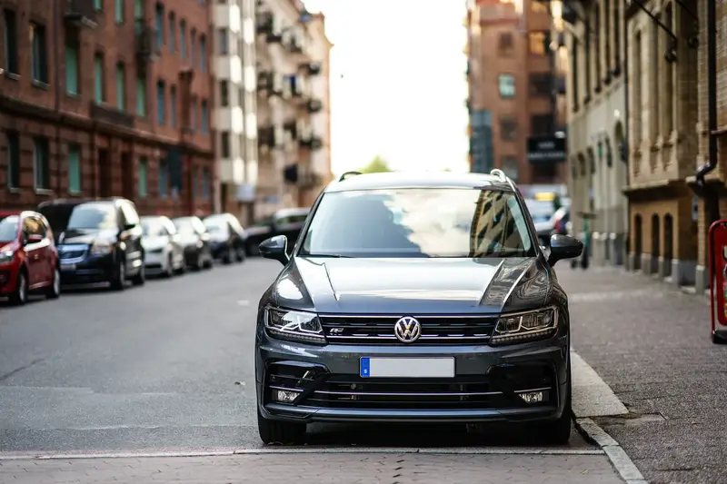 Volkswagen parked on street