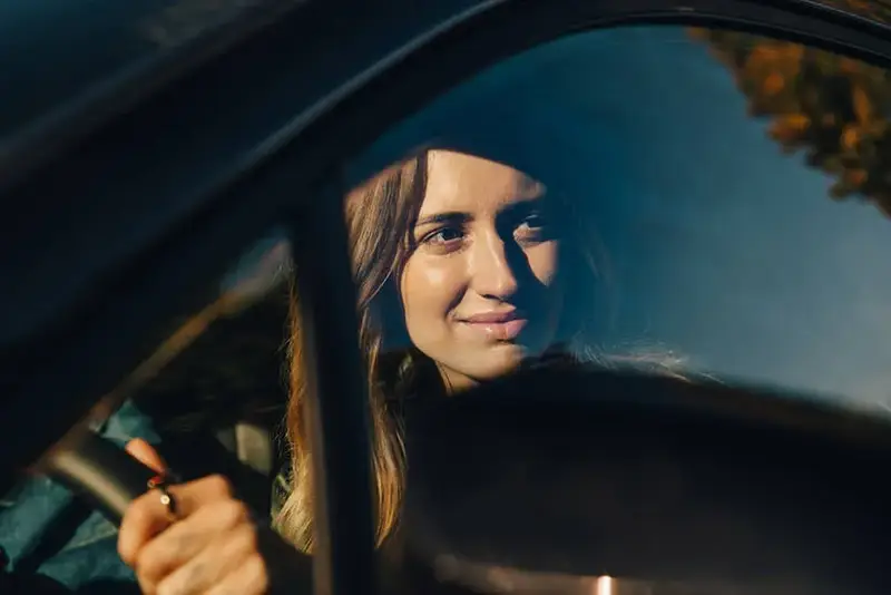 Woman driving