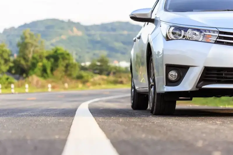 Car on road