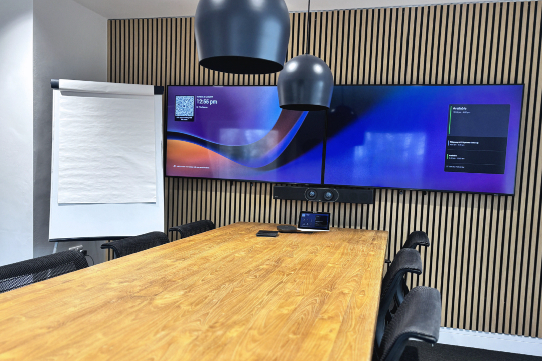 Flipcharts and mobile whiteboards in every Green Workspace room