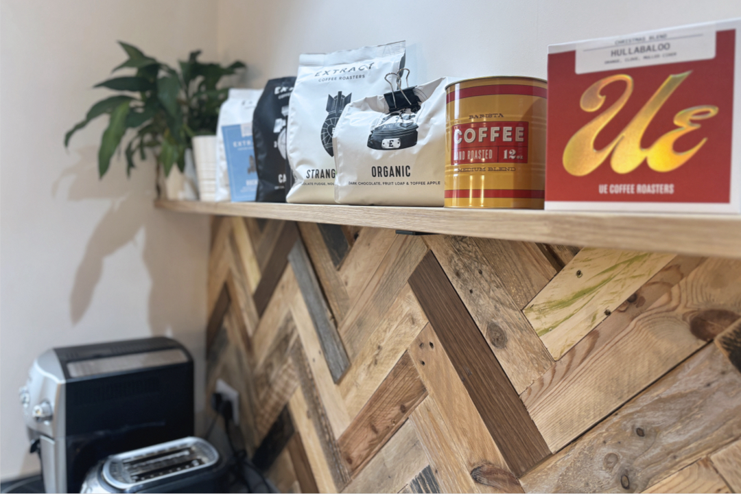 Fresh coffee and kitchen facilities at The Green Workspace