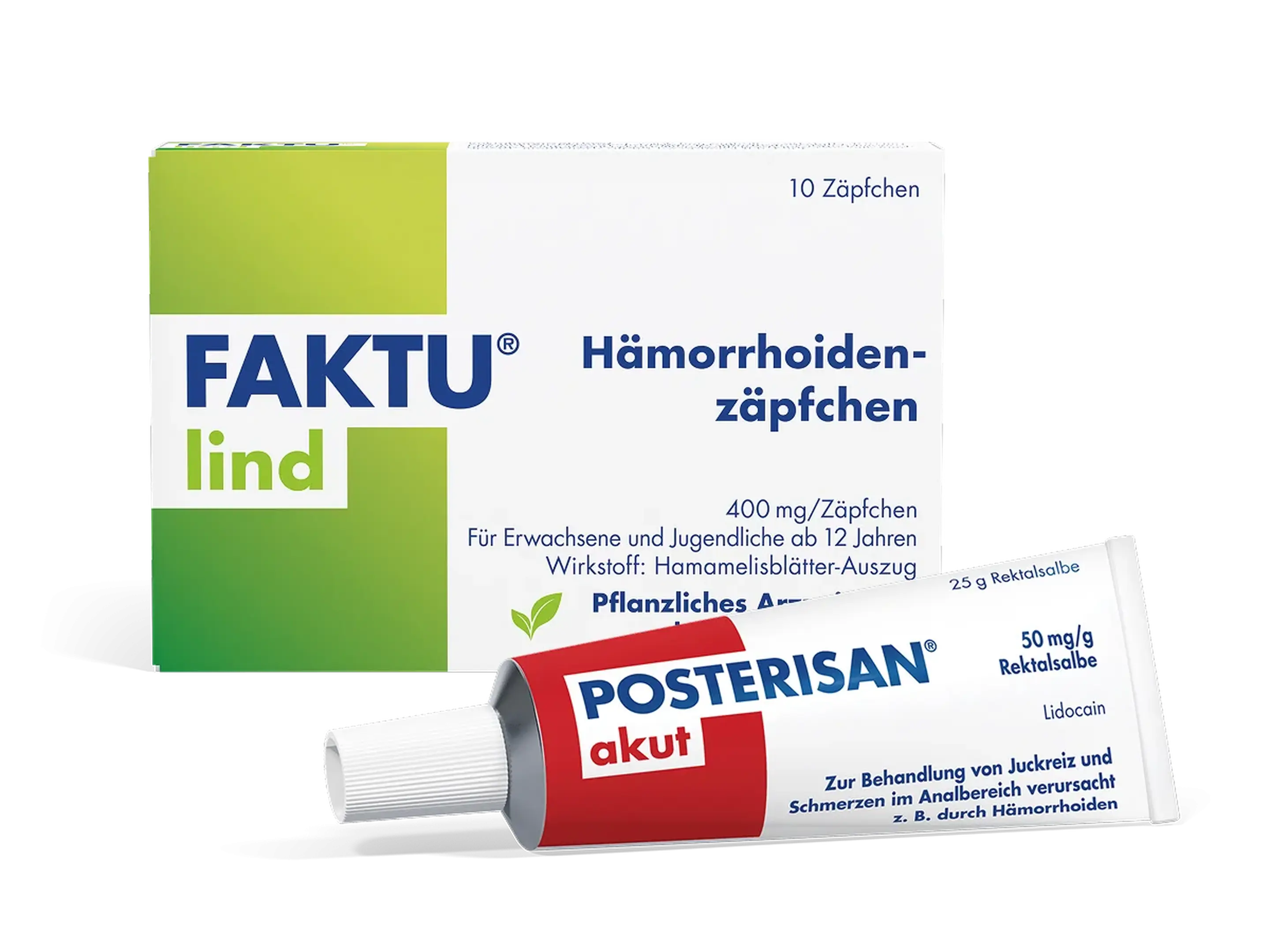 POSTERISAN® akut Salbe 25g Salbe + FAKTU® lind Hämorrhoidenzäpfchen 10 Zäpfchen