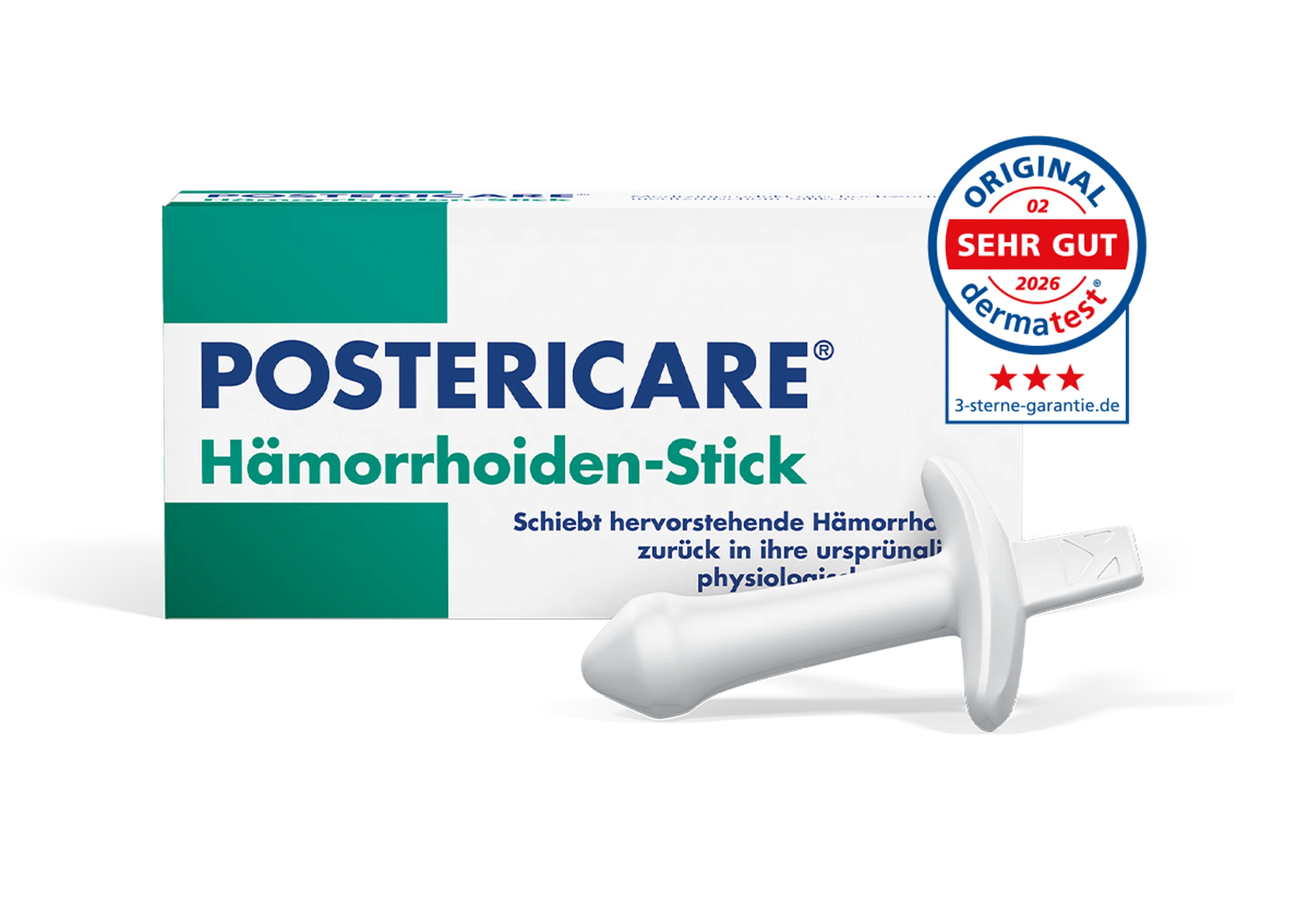 POSTERICARE® Hämorrhoiden-Stick 1 Stk. mit dermatest Siegel "sehr gut"
