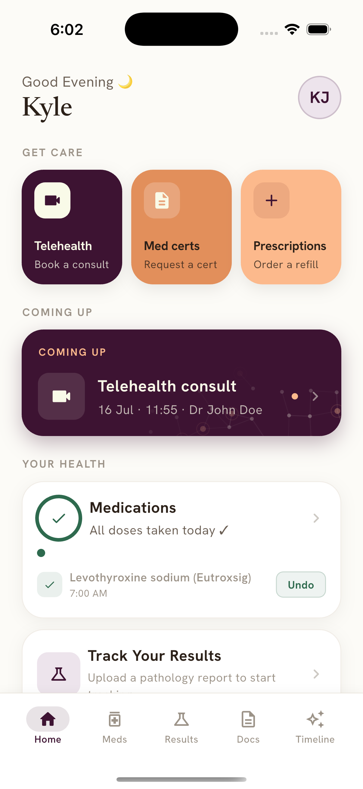 Your health dashboard