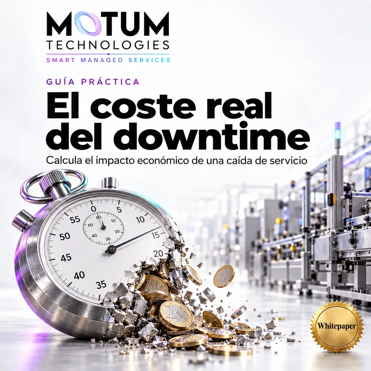 Descarga «El coste real del downtime»: metodología, ejemplo práctico, checklist y plantilla para estimar el impacto de una caída de servicio.