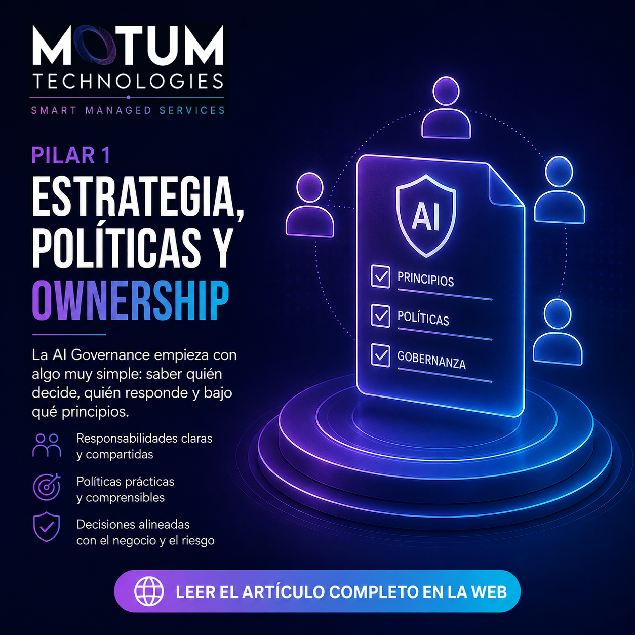 Estrategia, políticas y ownership: alguien debe gobernar la IA Estrategia, políticas y ownership: alguien debe gobernar la IA