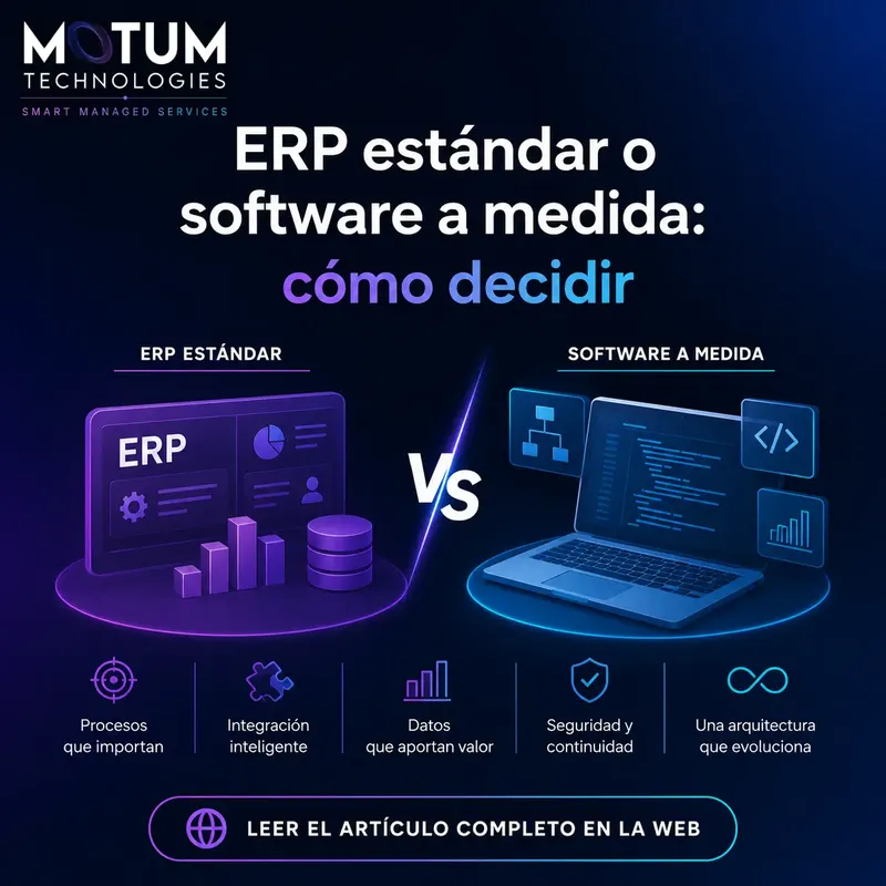 ERP estándar o software a medida: cómo decidir