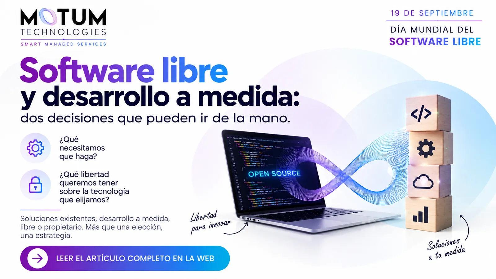 Día Mundial del Software Libre: software libre vs a medida