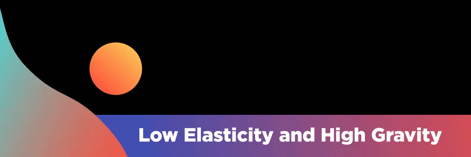 GIF demonstrating bounce expression with low elasticity and high gravity creating heavy quick-settling movement in After Effects