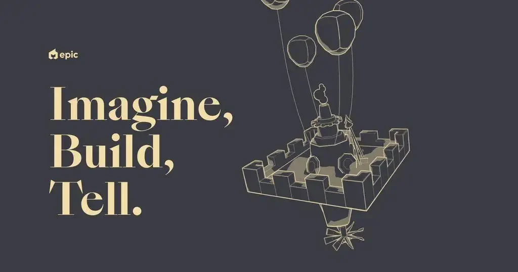 Epic Agency website with bold animated typography