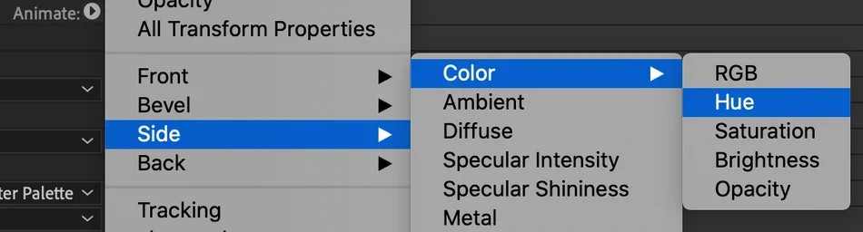 SOM-How to change side color of 3D Text in After Effects.png