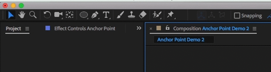 After Effects Pan Behind tool for anchor point