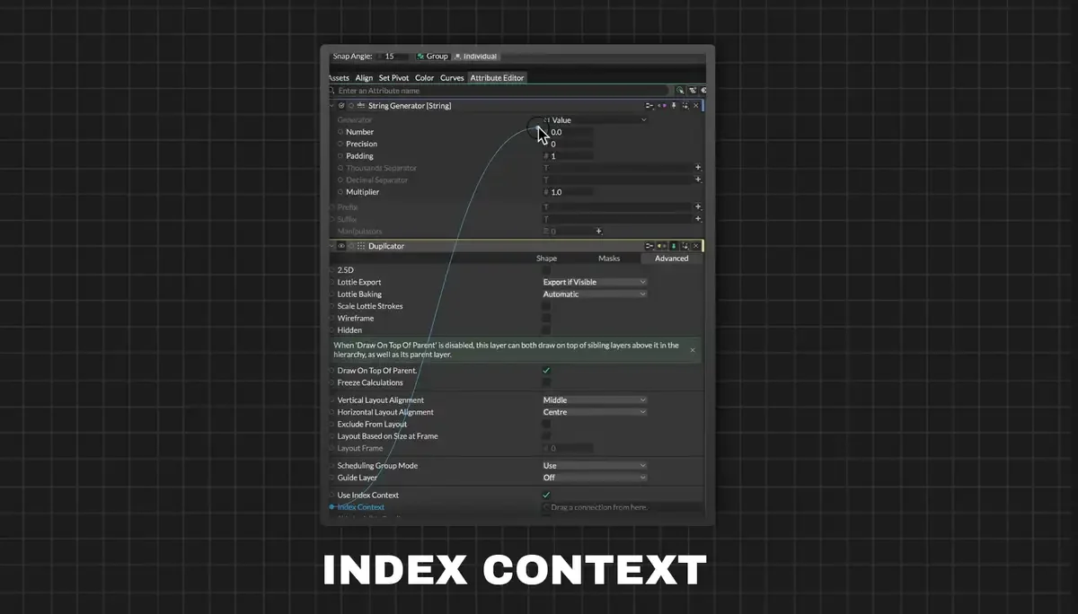 Cavalry Duplicator feature showing procedural pattern generation and animation interface