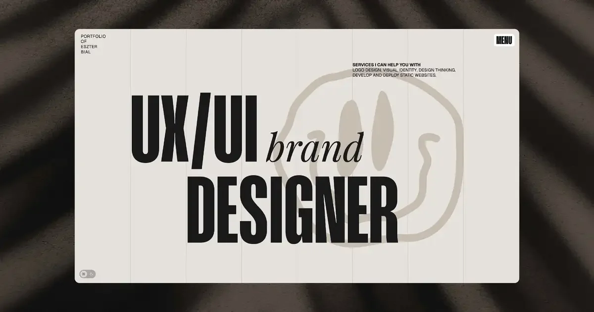Eszter Bial portfolio with elegant minimal animation