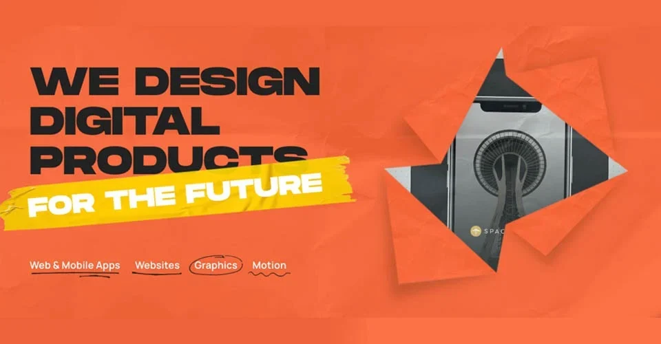 Netrix digital portfolio website designed like an animated sketchbook
