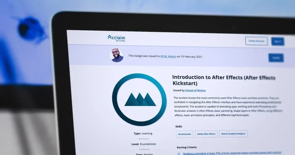 School of Motion Course Credentials article thumbnail