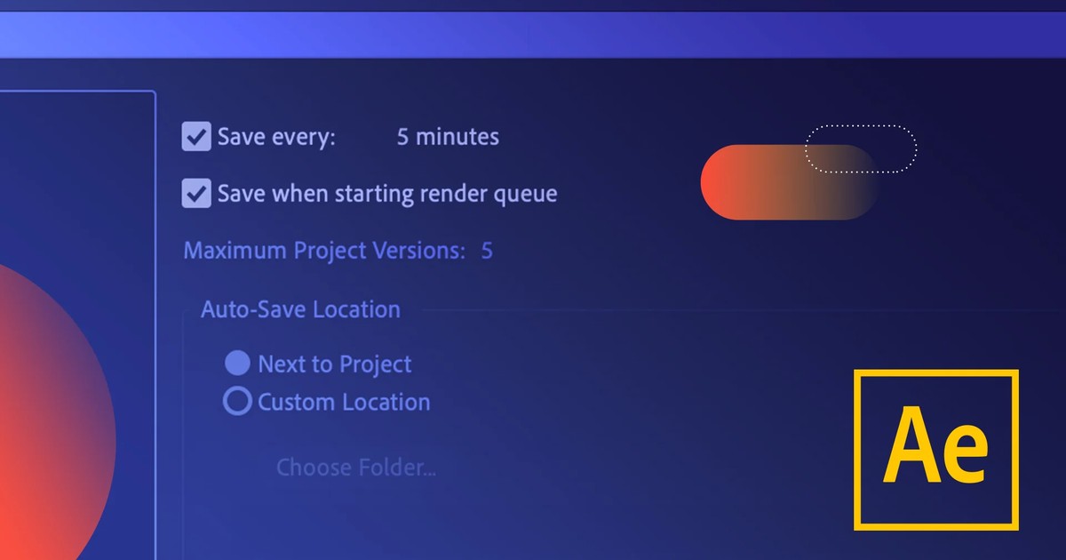 How to Setup Autosave in After Effects
