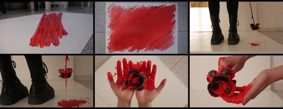 Behind the scenes look at Van Velvet project Dahlia - Blood and paint smears.png