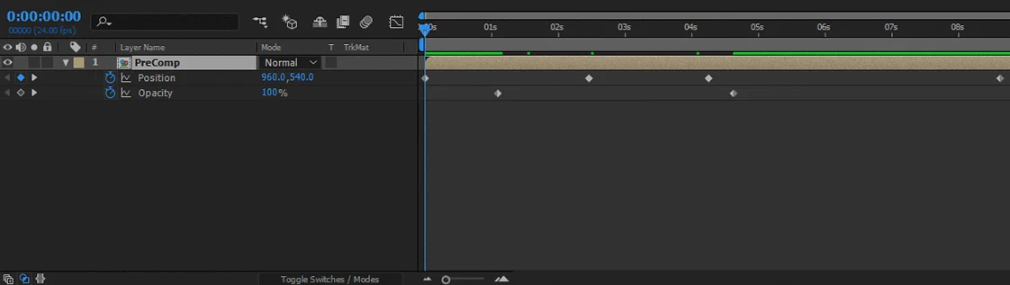 After Effects zoom in/out keyboard shortcut