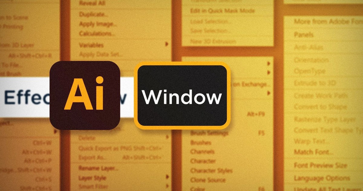 Understanding the Adobe Illustrator Menus - Window