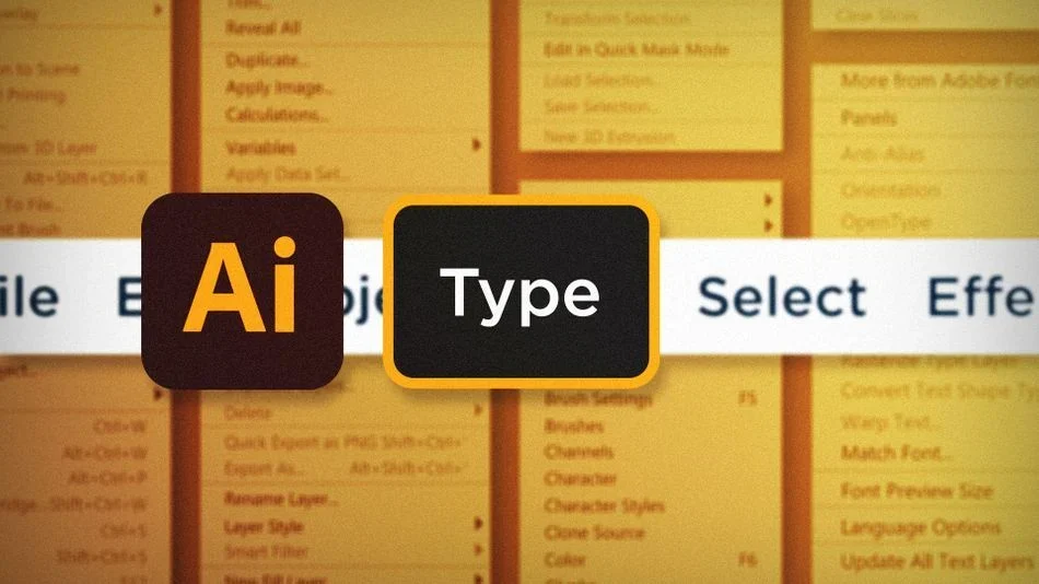 Understanding the Adobe Illustrator Menus - Type article thumbnail