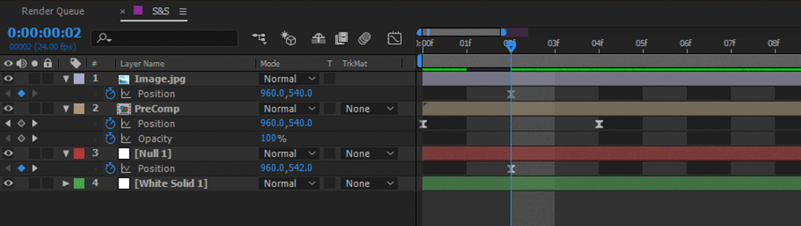 After Effects J and K keys for keyframe navigation