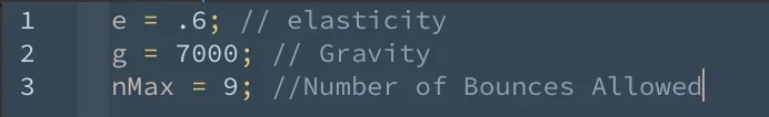 After Effects bounce expression code snippet showing elasticity, gravity, and bounce variables
