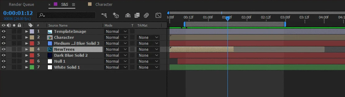 After Effects keyboard shortcut demonstration
