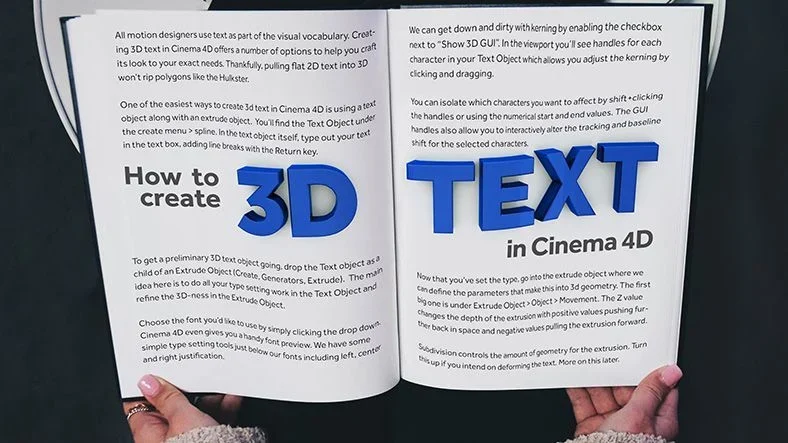 How to Create 3D Text in Cinema 4D article thumbnail