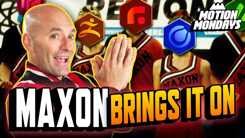Motion Mondays: Maxon brings it on, with Cinema 4D, Redshift, and ZBrush logos.
