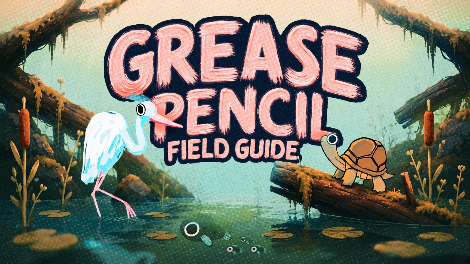 Illustrated Grease Pencil character artwork for Grease Pencil Field Guide