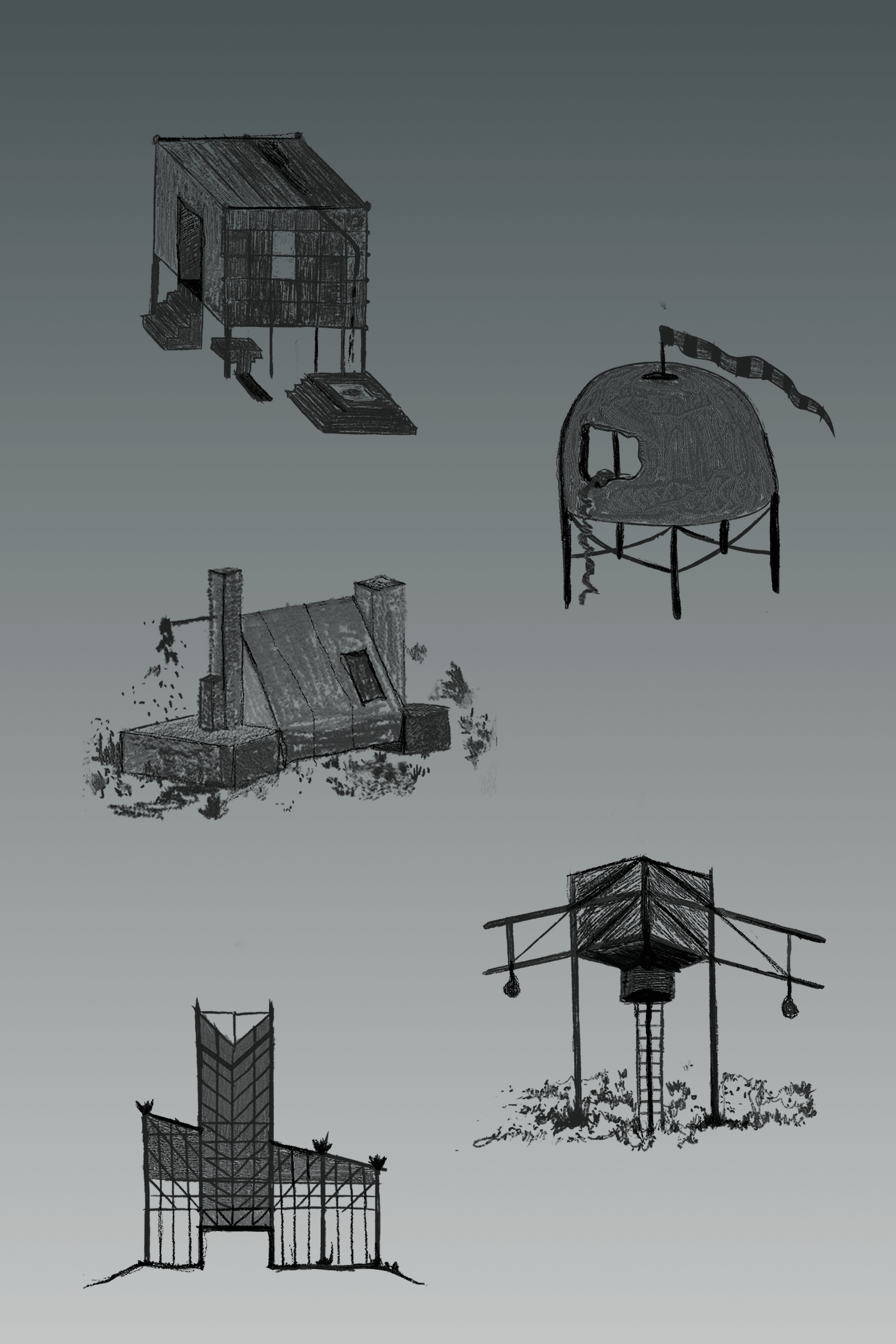 Structures can be manually placed in the landscape. Just like their real-life counterparts.