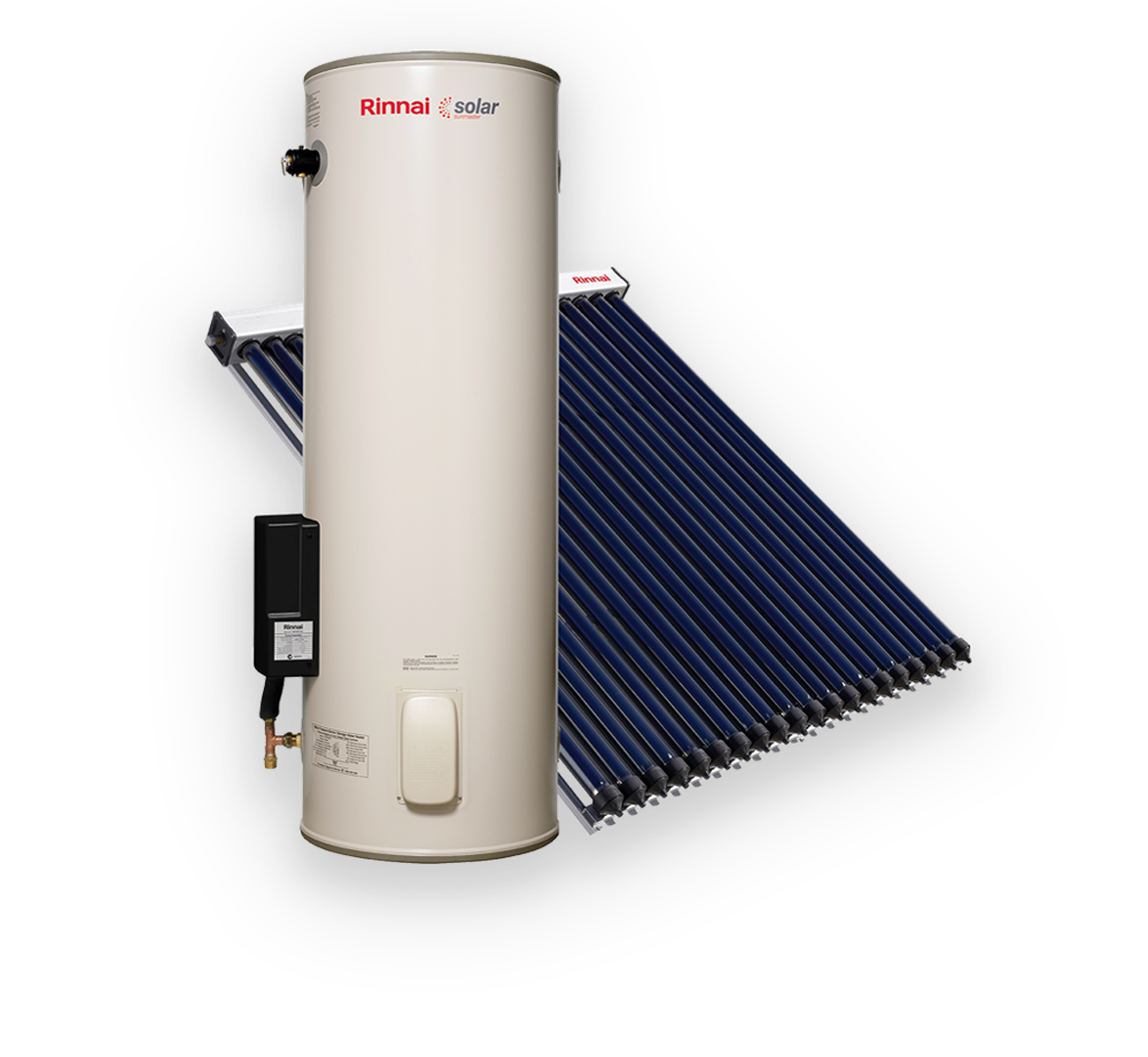 Rinnai Sunmaster Solar Hot Water Storage Tank + Evacuated Tubes (x20)