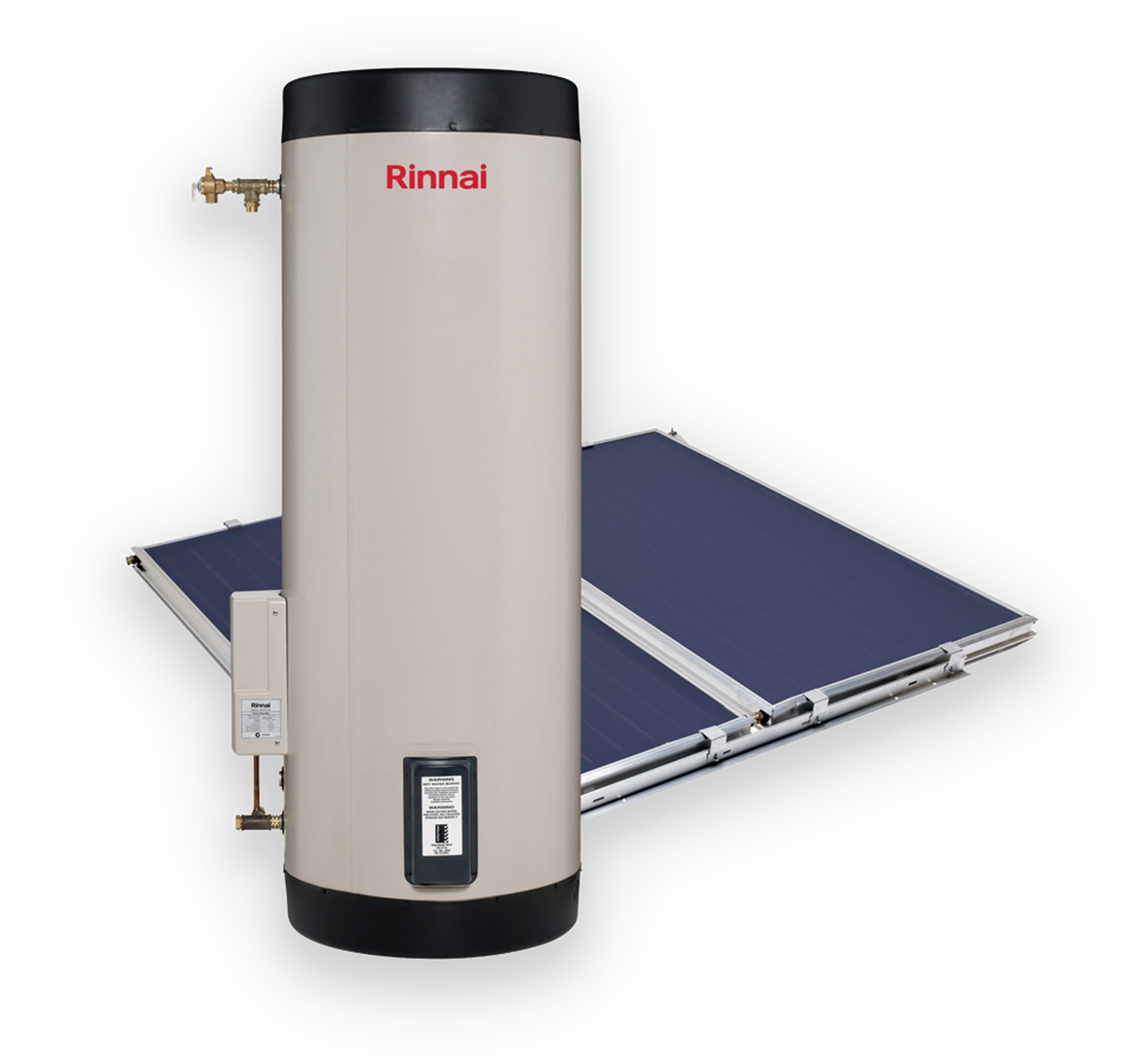 Rinnai Prestige Electric Solar Hot Water Storage Tank + Flat Plate Collectors