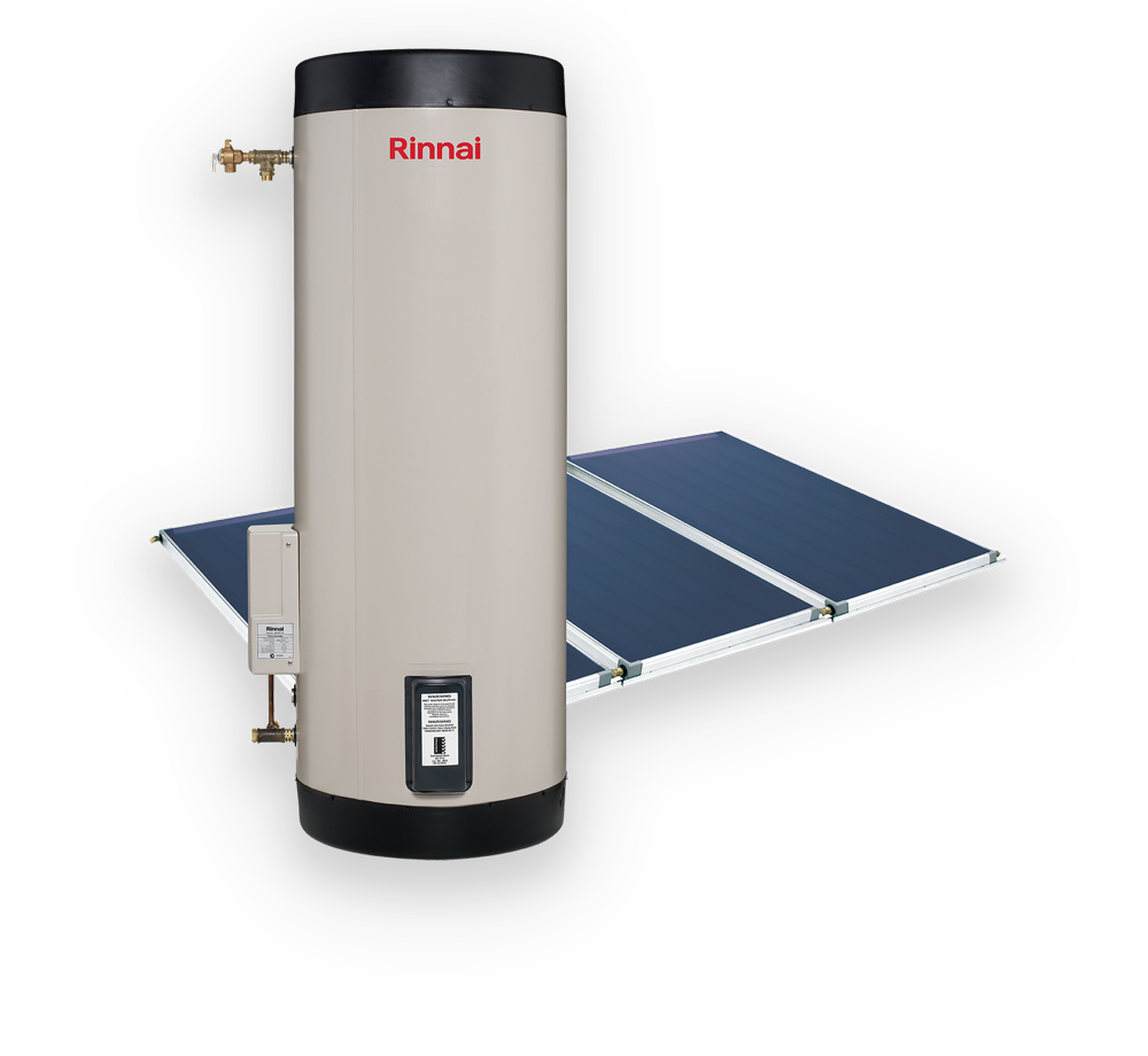 Rinnai Prestige Electric Solar Hot Water Storage Tank + 3 Flat Plate Collectors