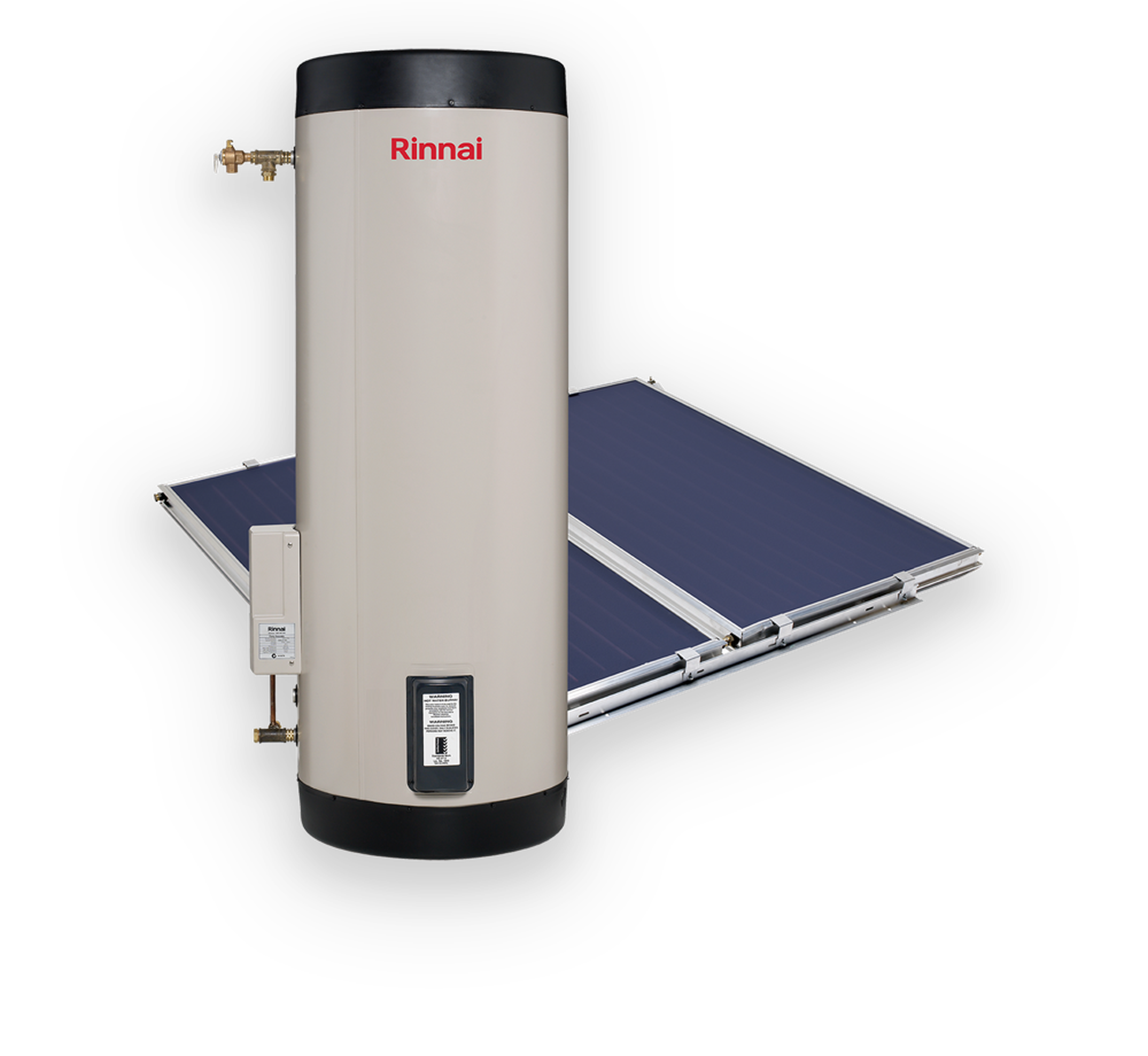Rinnai Prestige Electric Solar Hot Water Storage Tank + Flat Plate Collectors