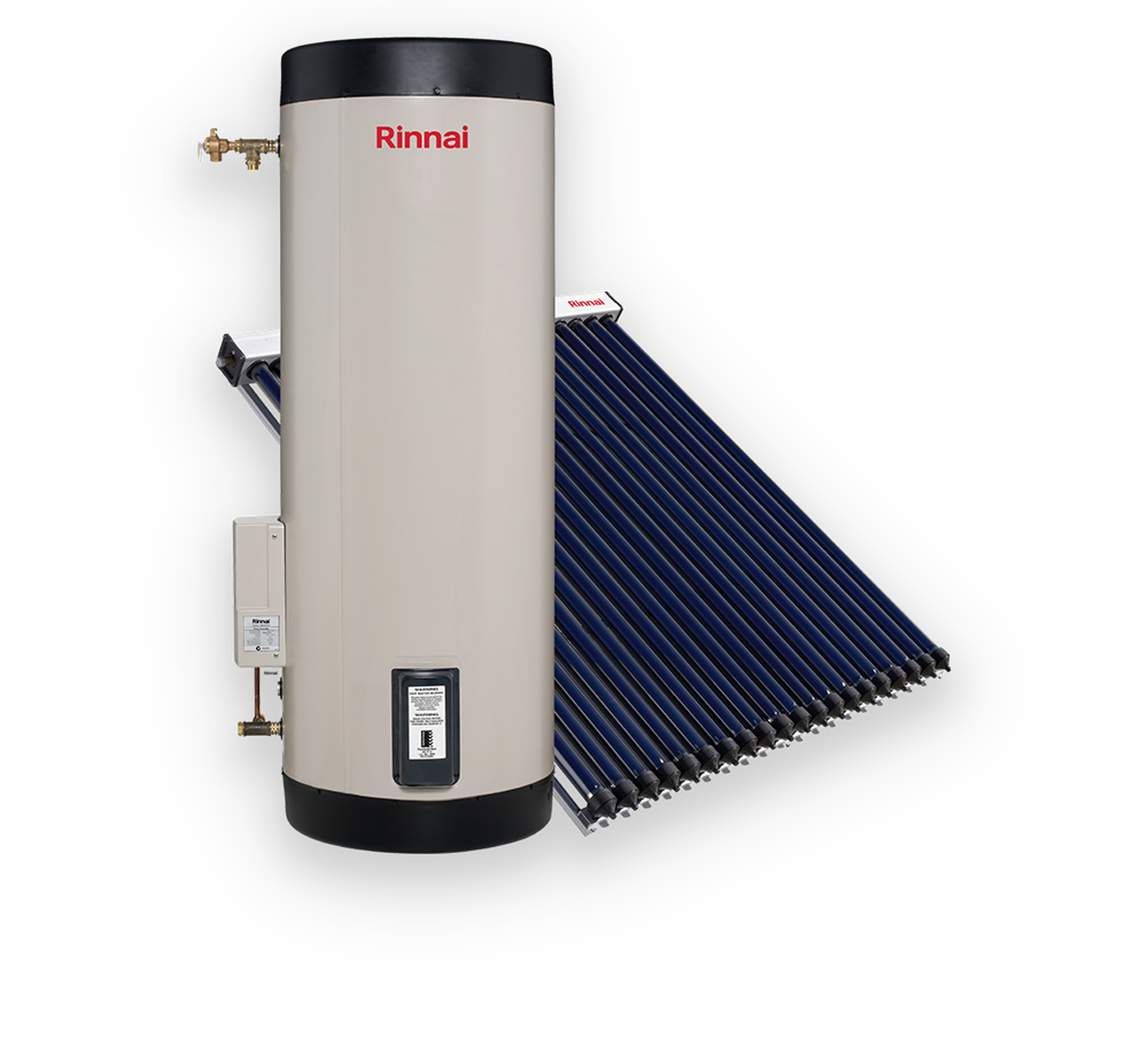 Rinnai Prestige Solar Electric Boosted Hot Water Storage Tank + 20 Evacuated Tubes