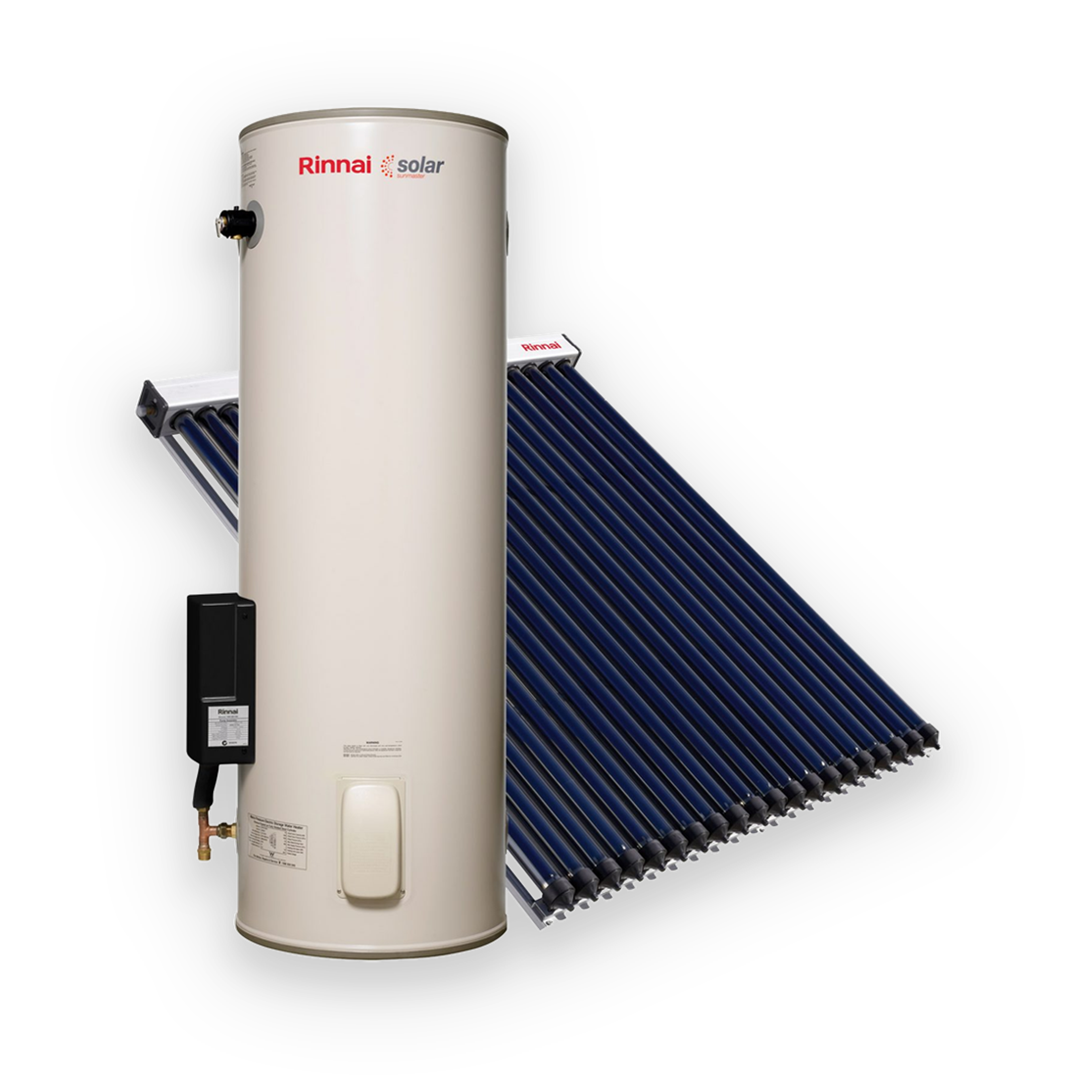 Rinnai Sunmaster Solar Hot Water Storage Tank + Evacuated Tubes (x20)