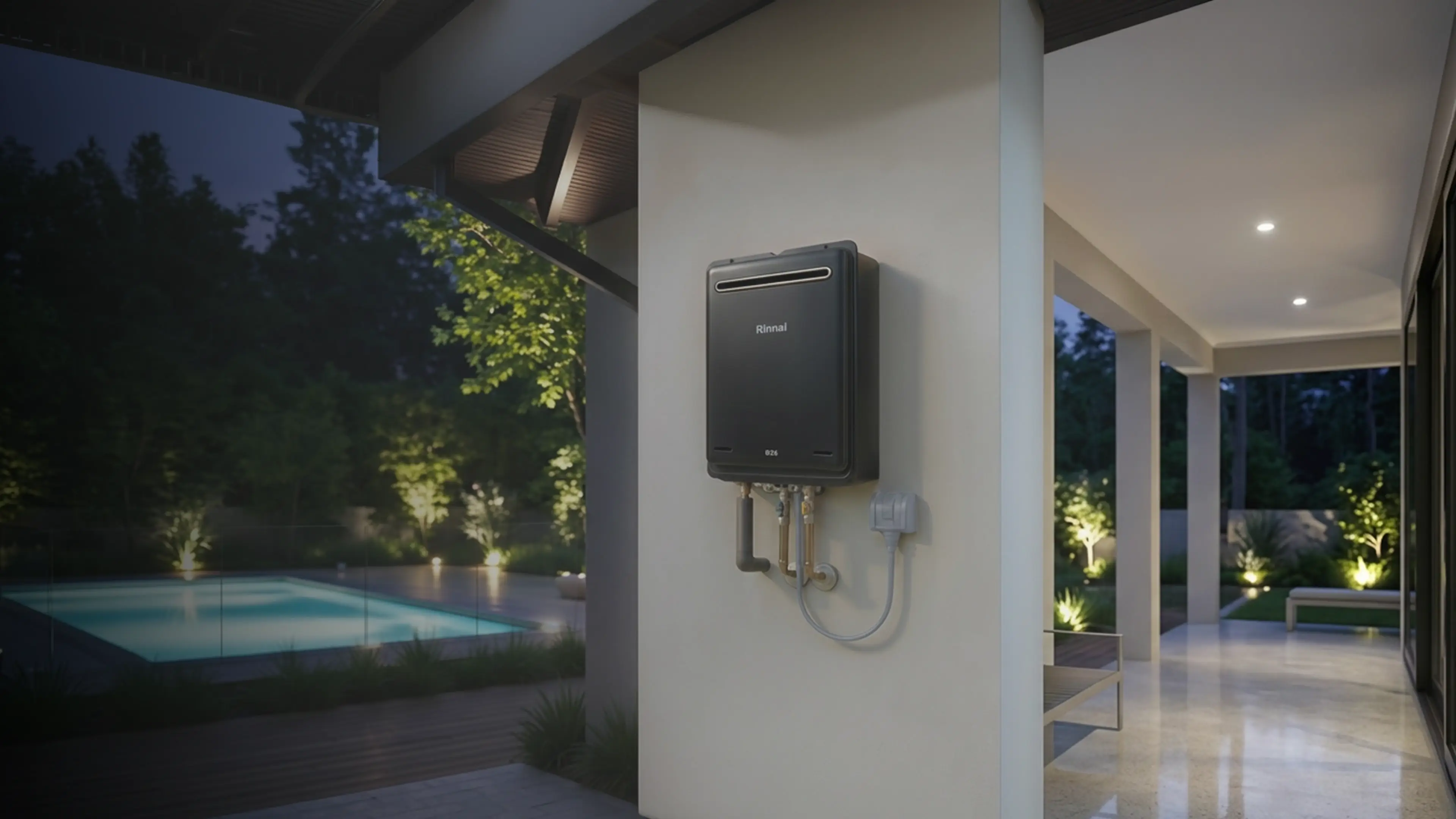 Rinnai Infinity B26 Black Gas Continuous Flow Hot Water