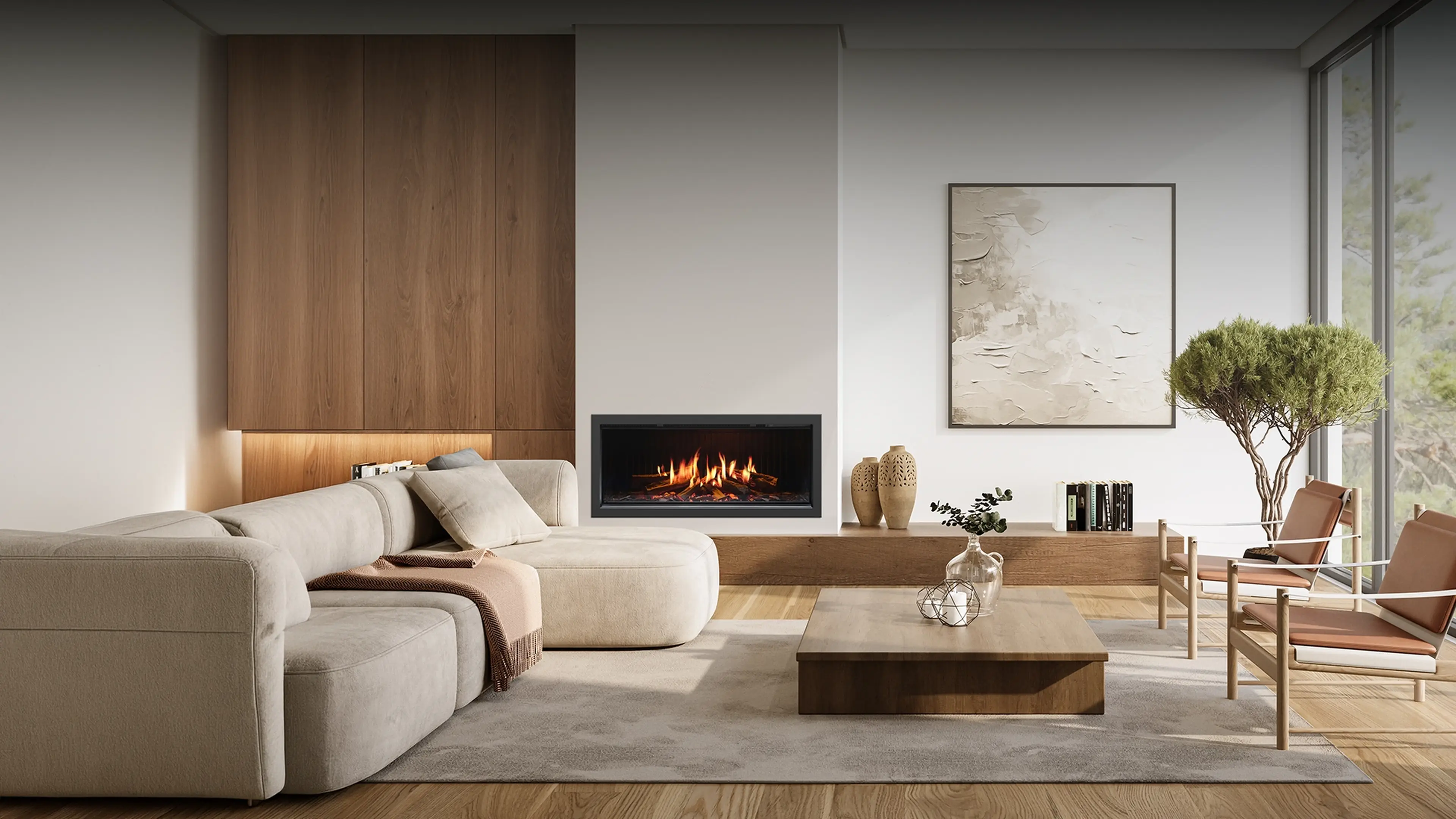 Rinnai EL1000 Electric Fireplace (lifestyle)