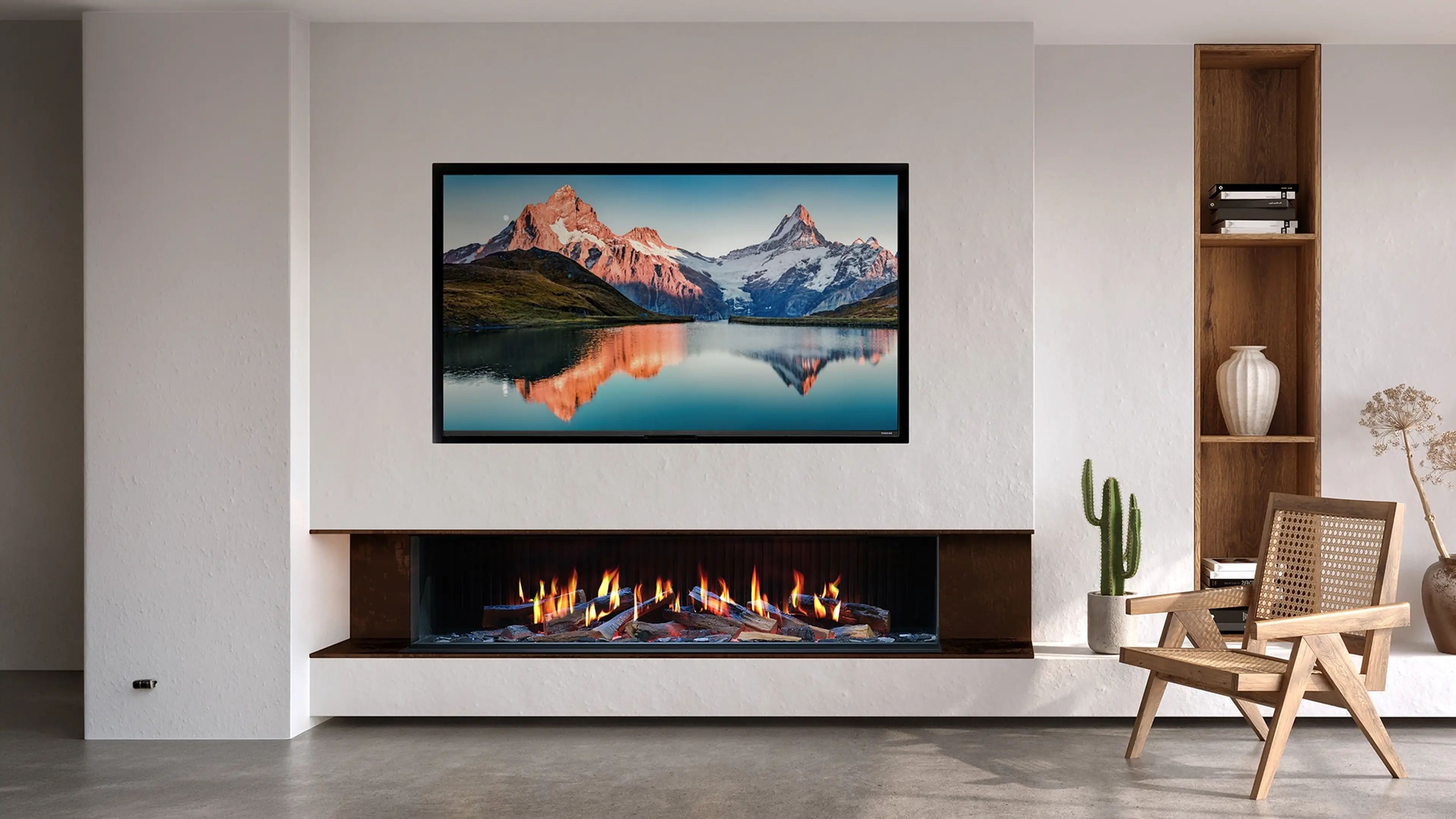Rinnai EL1800 Electric Fireplace (lifestyle)