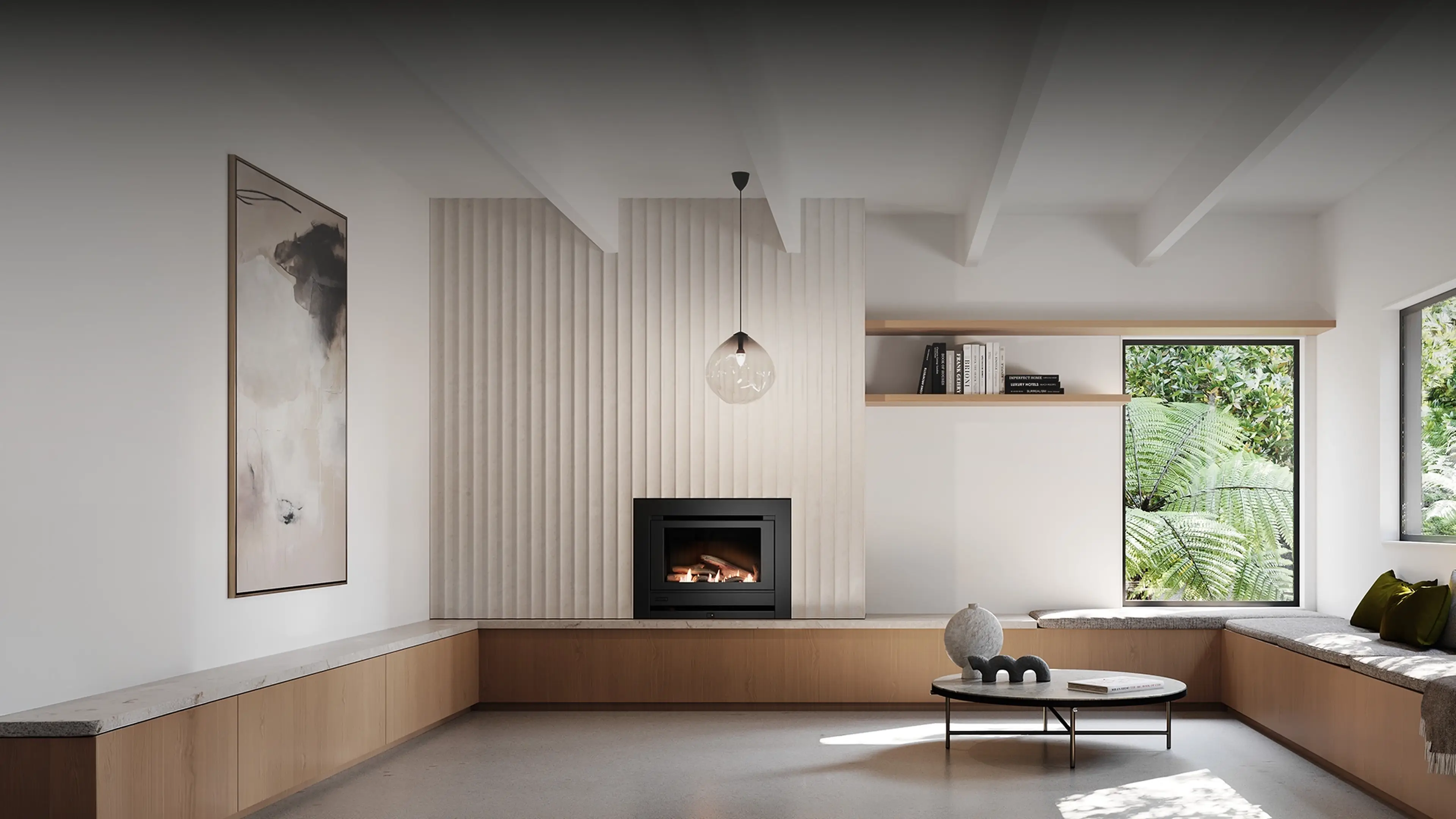Rinnai SS850 Gas Fireplace (lifestyle)
