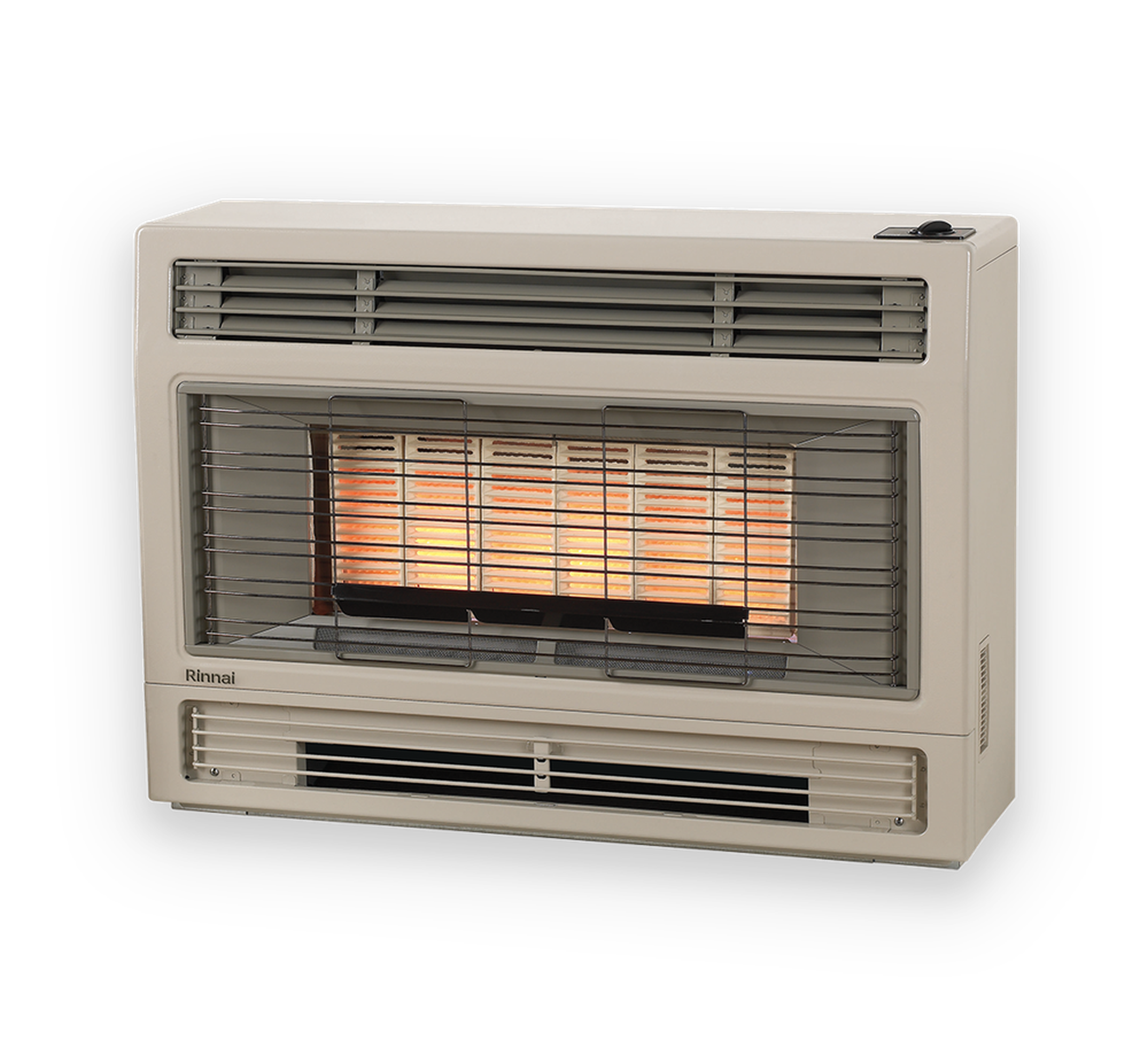Rinnai 2001 Console Gas Flued Space Heater (beige - right)
