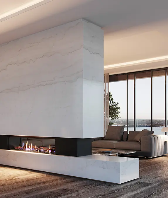 Rinnai gas fireplace looks great in every room